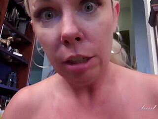 AuntJudys - Hairy MILF Stepmom Liz Sucks Your Cock &lpar;POV&rpar;